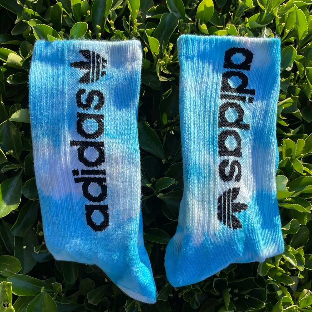 Adidas tie dye crew socks